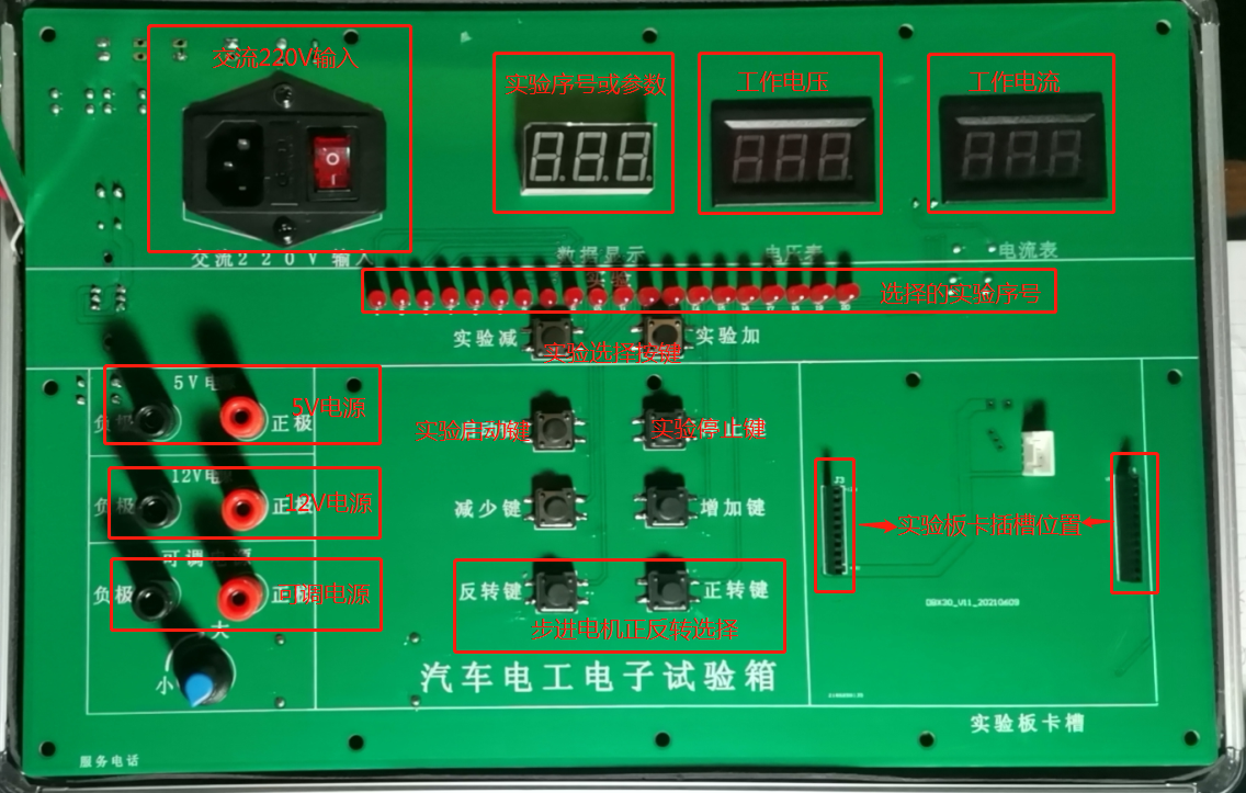 汽車(chē)電工電子試驗(yàn)箱使用圖示